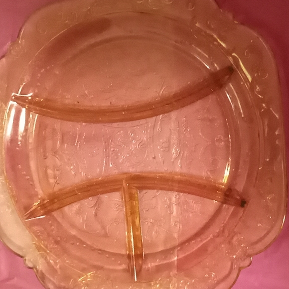 Depression Glass Plate/Plattet - Picture 4 of 4